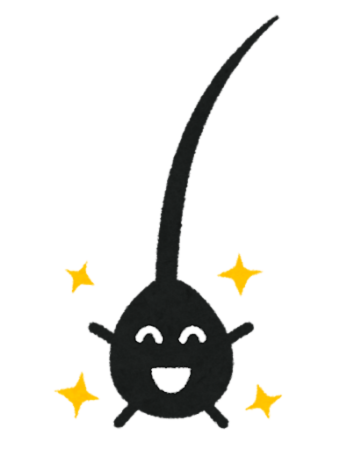 いらすとや元気な髪の毛