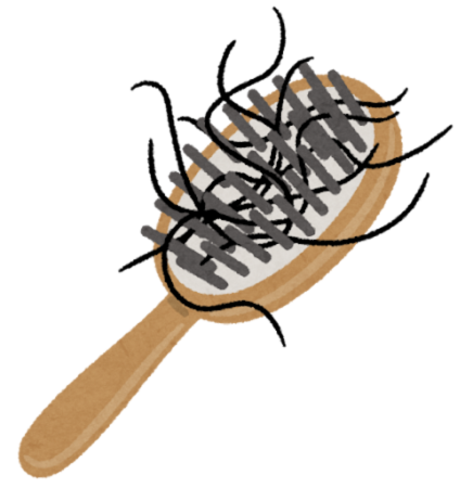 いらすとや
髪の毛が沢山抜けたブラシ