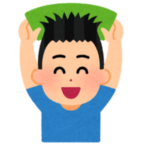 静電気（下敷きで擦って髪の毛がたつ人）